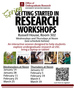 dates for spring 2026 getting started workshops