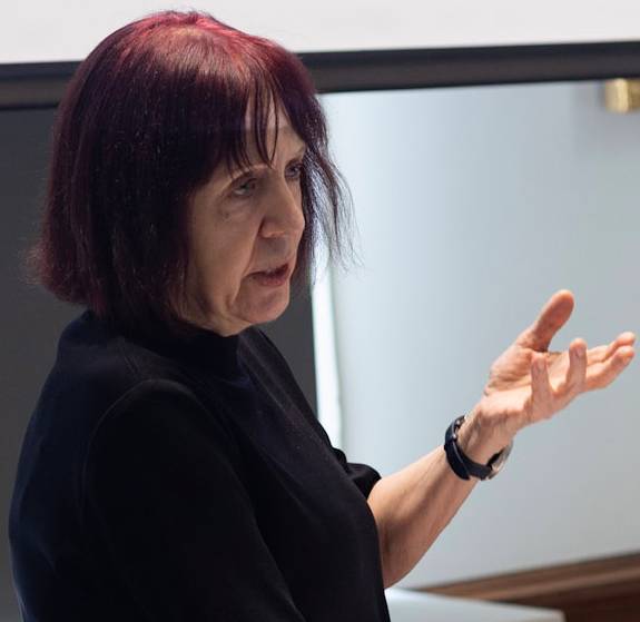 Photo of Rita Felski giving a lecture