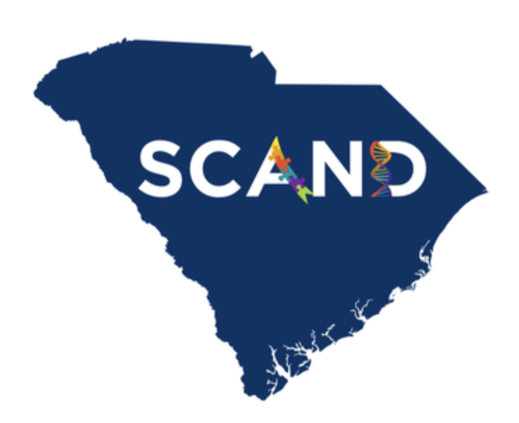 SCAND logo, a blue, cartoon image of the state of South Carolina with the word 'SCAND' written across in white block letters.