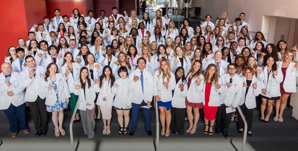 Group of students at 2024 White Coat Ceremony